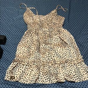 Leopard Print Spaghetti Strap Dress